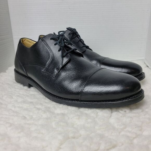 Belvedere Studio Duke Mens Size 13 Black Cap Toe Oxfords Leather - Picture 1 of 10